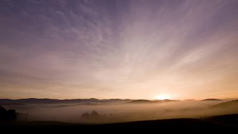 Sunset on the river Stock Photos