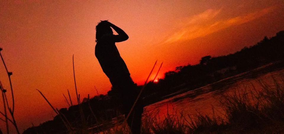 Sunset By the River Stock Photos