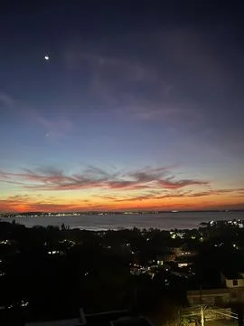 Sunset by the river Stock Photos