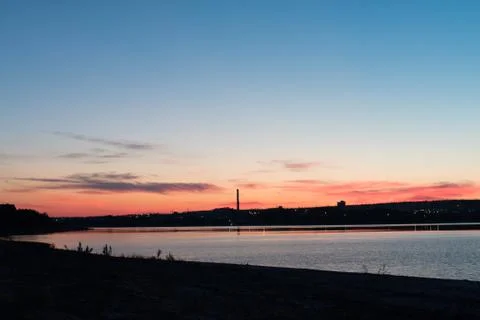 Sunset River plant Stock Photos