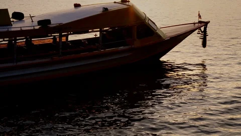 Sunset at the river in THAILAND Stock Footage 112315778