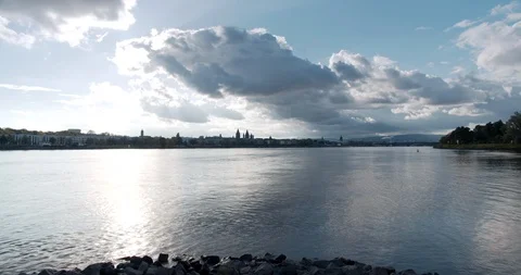 Sunset River Time Lapse Stock Footage 107164262