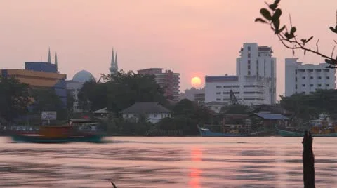 Sunset riverside Stock-Footage 11235435