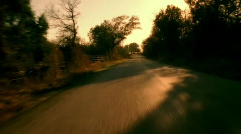 Sunset Road 35mm/HD Video stock 376558