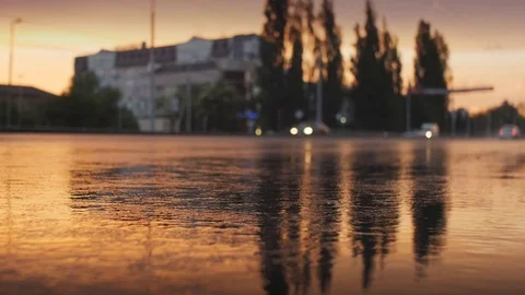 Sunset On the Road Stock Footage 72969537