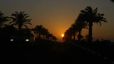 SunSet Road, Lanzarote Stock Footage 171136681