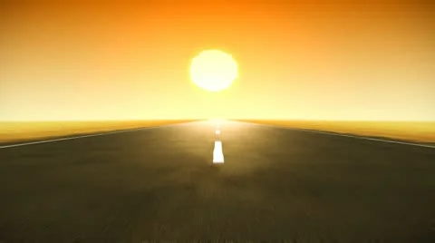 Sunset road loop HD. Stock Footage 10737302