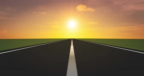 Sunset road loop HD. Stock Footage 233755646