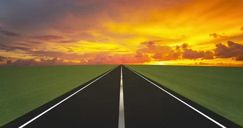 Sunset road loop HD. Stock Footage 233757347