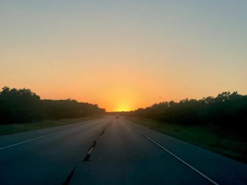 Sunset Road Stock Photos