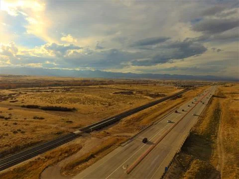 Sunset road 库存照片