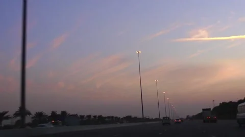 Before Sunset Road Time lapse with Beautiful Sky 스톡 동영상 58478158