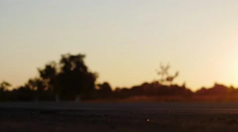 Sunset Road Traffic Bokeh Stock Footage 67496375