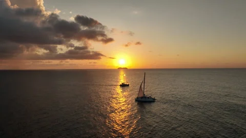 Sunset in Roatan Island Stock Footage 243837788