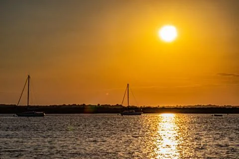Sunset in Rochefort Stock Photos