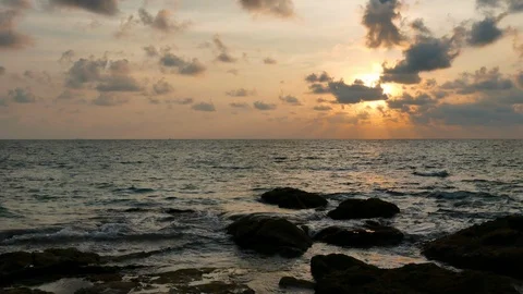 Sunset on the rocks Stock Footage 101836169