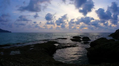 Sunset on the rocks Stock-Footage 144504331
