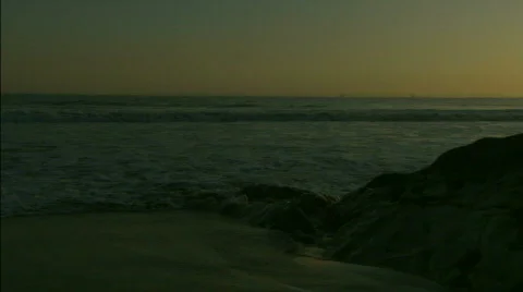 Sunset rocks foreground Stock-Footage 504380