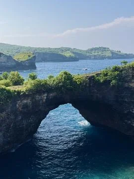 Sunset Rocks Location Pasih Uwug Beach island Nusa Penida Bali Indonesia Stock Photos