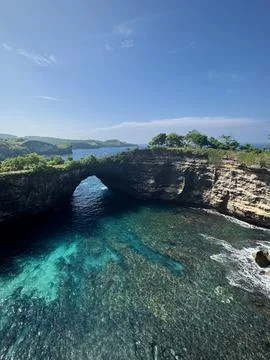 Sunset Rocks Location Pasih Uwug Beach island Nusa Penida Bali Indonesia, ocean Stock Photos