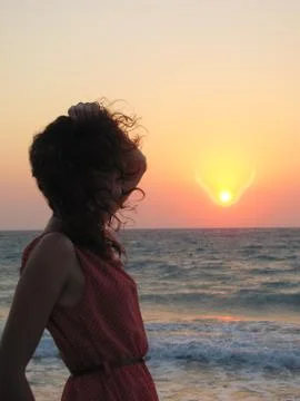 Sunset in Rodos Stock Photos