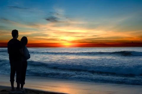 Sunset romance Fotos Stock