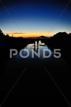 Sunset romantic Stock Photos