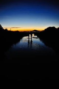 Sunset romantic Stock Photos