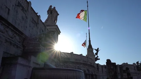 Sunset in Rome in 100 fps Stock Footage 125241517
