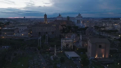 Sunset in Rome 15 Stock Footage 241516410