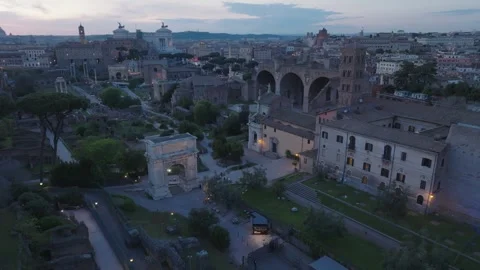 Sunset in Rome 4 Stock Footage 241514795