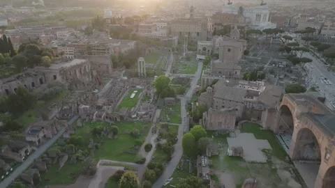 Sunset in Rome 6 Stock Footage 241514922
