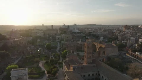 Sunset in Rome 9 Stock Footage 241515875