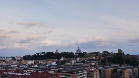 Sunset on Rome - From day to night - Time Lapse Holygrail Stock Footage 235445042