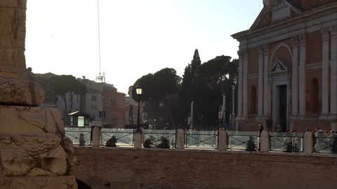 Sunset in rome Stock Footage 125686770