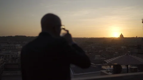 Sunset Rome Stock Footage 128818311