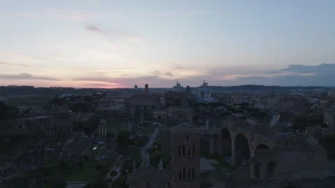 Sunset in Rome Stock Footage 241514624