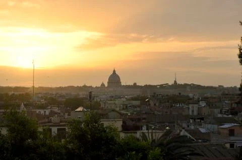 Sunset in Rome Foto stock