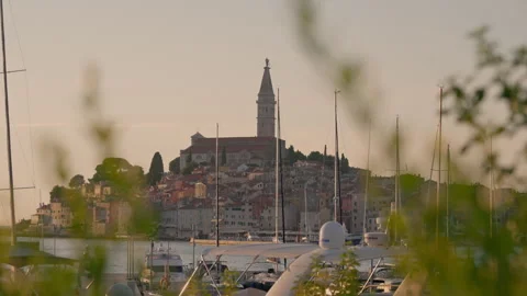 Sunset in Rovinj, Croatia Stock Footage 283397737