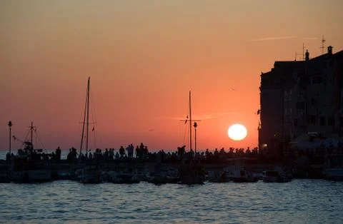 Sunset in Rovinj Foto stock