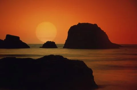 Sunset at Ruby Beach, Olympic National Park, Washington, USA Foto stock