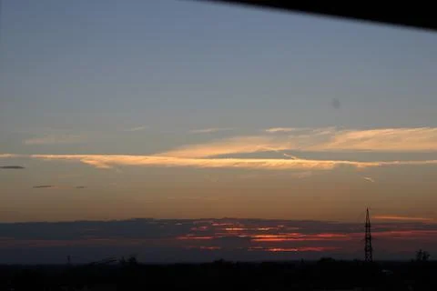 Sunset in rural area Stock Photos