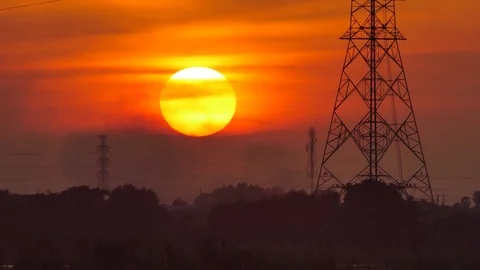 Sunset at rural. Video stock 118477407