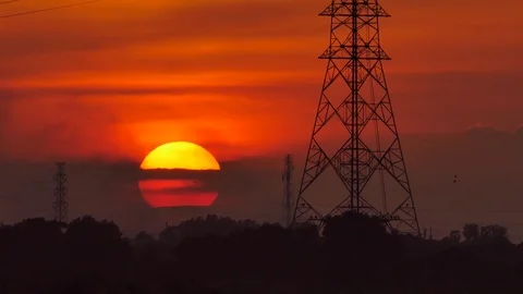 Sunset at rural. Stock Footage 118477483