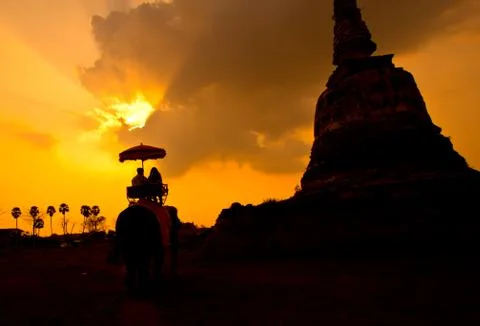Sunset rural thailand. Stock Photos