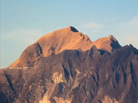 Sunset On Sagro Mountain And Marble Basin Video stock 80569481