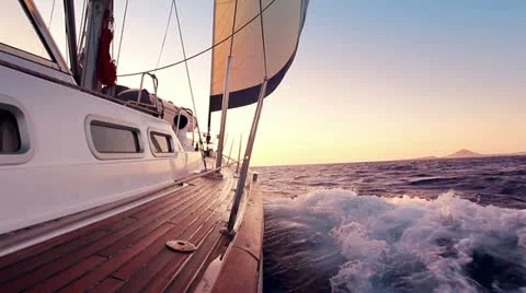 Sunset sail Stock Footage 11285806