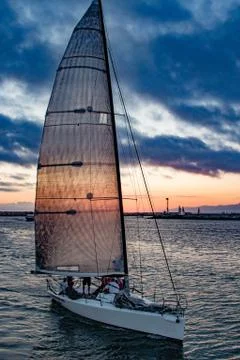 SUNSET SAIL Stock Photos