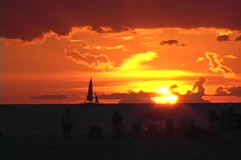 Sunset-Sailboat-01 Stock Footage 95228