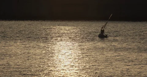Sunset Sailboat Stock Footage 128525370